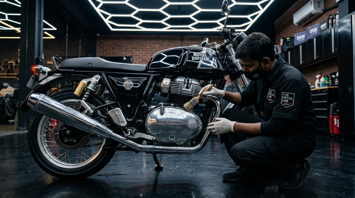 Motorcycle Engine & Exhaust Detail