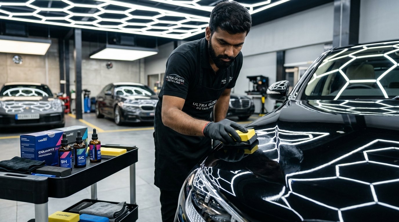 9H Nano Ceramic Coating candy gloss on Creta & luxury SUVs